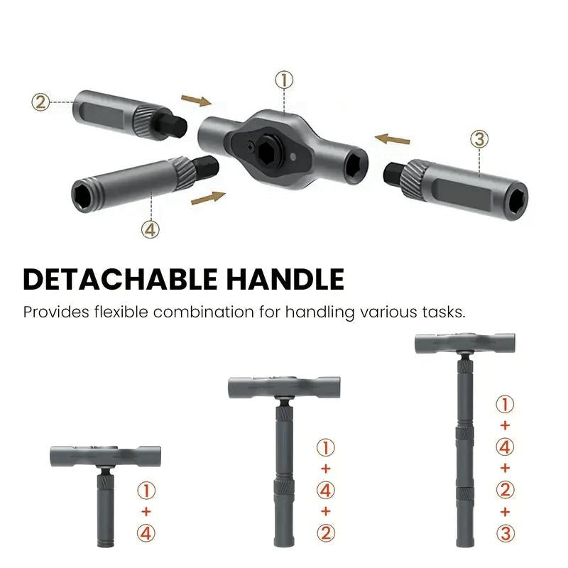 24/42-in-1 Magnetic T-Handle Ratchet Screwdriver Set — More Torque, Less Effort for DIY & Home Repairs