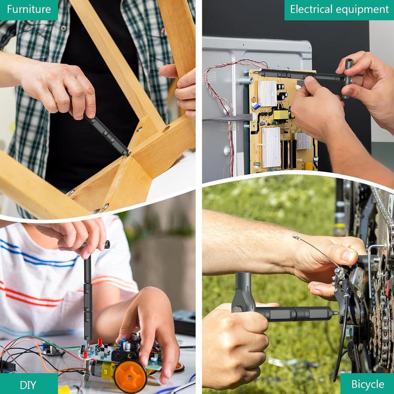 24/42-in-1 Magnetic T-Handle Ratchet Screwdriver Set — More Torque, Less Effort for DIY & Home Repairs