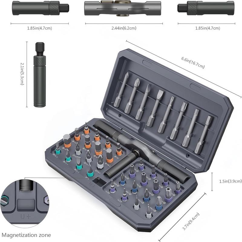 24/42-in-1 Magnetic T-Handle Ratchet Screwdriver Set — More Torque, Less Effort for DIY & Home Repairs