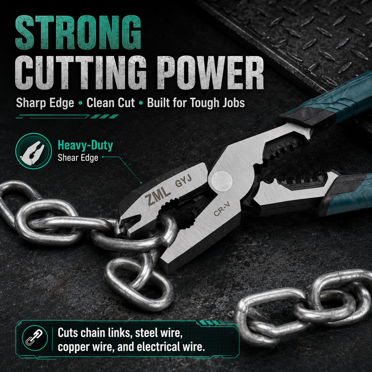 8-in-1 Multi-Function Wire Pliers — Cut, Strip, Crimp & Grip with One Compact Tool