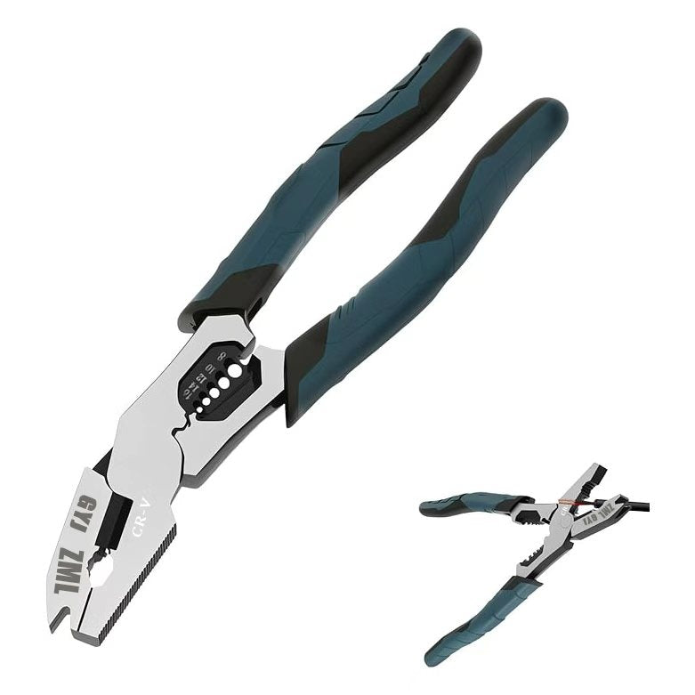8-in-1 Multi-Function Wire Pliers — Cut, Strip, Crimp & Grip with One Compact Tool