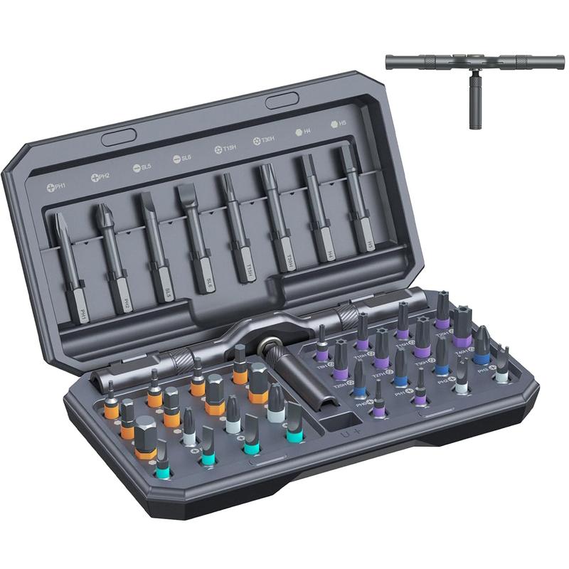 24/42-in-1 Magnetic T-Handle Ratchet Screwdriver Set — More Torque, Less Effort for DIY & Home Repairs